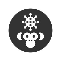 Monkey pox black icon