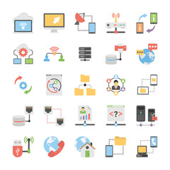 Set of Communication and Networking Icons
