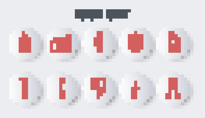 Set line Eyelash curler, Makeup brush, Eyebrow tweezers, Curling iron, Spray can, Cream cosmetic tube, Mascara and Hair dryer icon. Vector