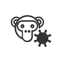 Cartoon Monkey pox vector icon