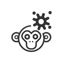Cartoon Monkey pox vector icon