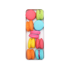 macaroons variety in alphabet plate
