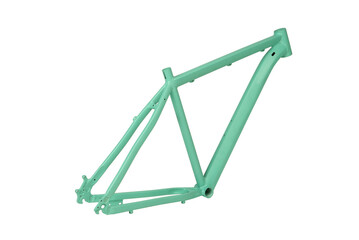 Modern frame, base for a sports bike, steel on an isolated white background