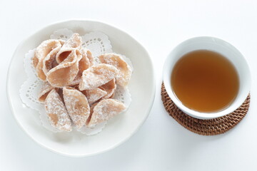 Japanese snack food, wagashi plum favor chips