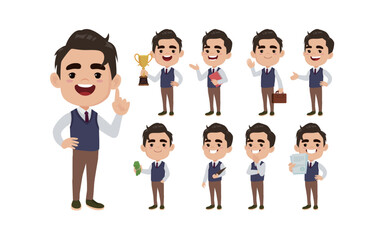 People with different poses. vector

