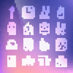 Set line Store building of beer shop, Beer bubbles, bottle and glass, Cold, brewing process, can, Bottle opener and Metal keg icon. Vector