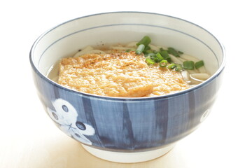 Japanese food, Kitsune deep fried tofu Udon noodles 