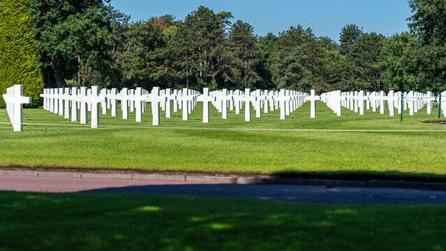 Image with American Cemetery in Normandy, Colleville-sur-Mer, France