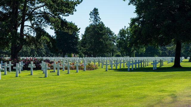 Image with American Cemetery in Normandy, France, Colleville-sur-Mer