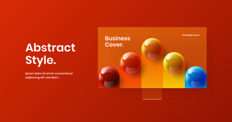 Premium desktop mockup presentation illustration. Vivid web banner design vector concept.