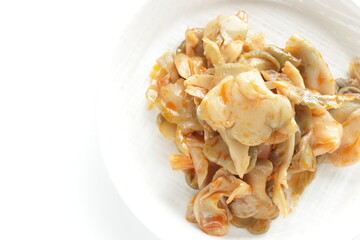 Chinese food, pickled mustard plant stem Szechuan pickles