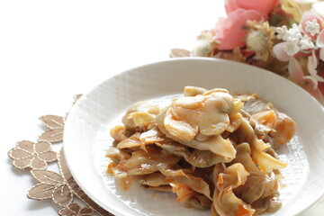 Chinese food, pickled mustard plant stem Szechuan pickles