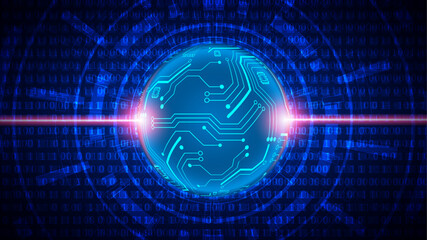 Obraz premium technology background with hi-tech digital