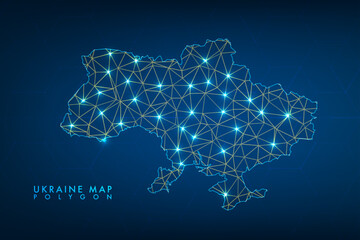 Abstract Ukraine map polygon style