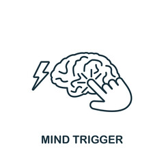 Mind Trigger icon. Line simple Personality icon for templates, web design and infographics
