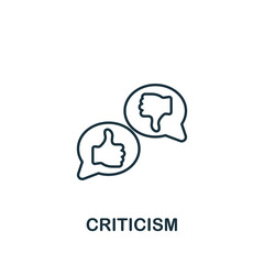 Criticism icon. Line simple Personality icon for templates, web design and infographics
