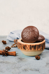 Fototapeta premium Nurnberg elisen gingerbread, traditional german chocolate coated christmas sweets 