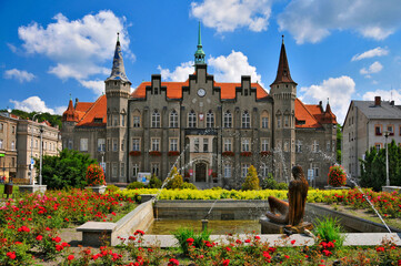 Town hall. Walbrzych, Lower Silesian Voivodeship, Poland.