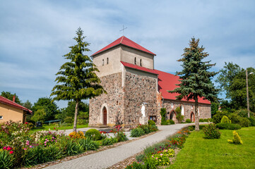 Fototapeta na wymiar Church of St. John Cantius. Wapnica, West Pomeranian Voivodeship, Poland.