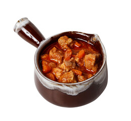 A bowl of traditional goulash.