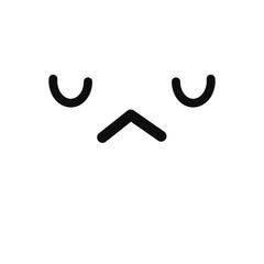 Doodle cute emotion face.