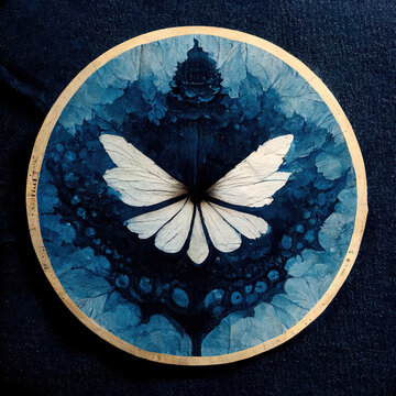 Blue mandelbrot butterfly mandelbrot background texture