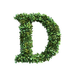 3d rendering of vertical garden alphabet