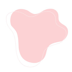 Abstract shape pastel blob and tangled frame lines png.