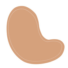 Fototapeta premium Abstract shape pastel blob and tangled frame lines png.