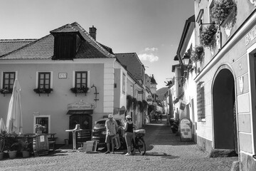 Street in Durnstein village. Wachau, Austria.