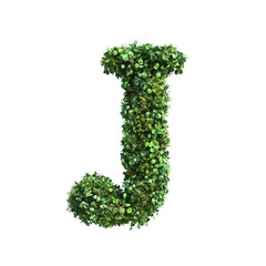 3d rendering of vertical garden alphabet