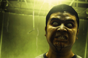 Scary zombie man, Halloween theme