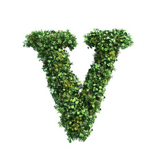 3d rendering of vertical garden alphabet