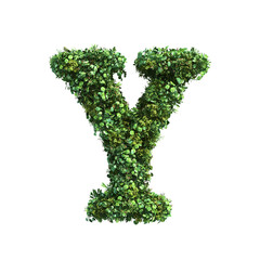 3d rendering of vertical garden alphabet