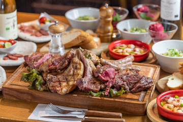 ステーキパーティのコースメニュー