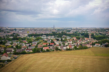 aerial view on the city of Pithiviers in Loiret