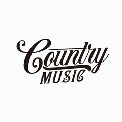 Typography Logo Country Music 