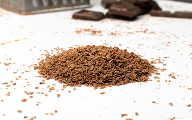 Grated Chocolate Isolated