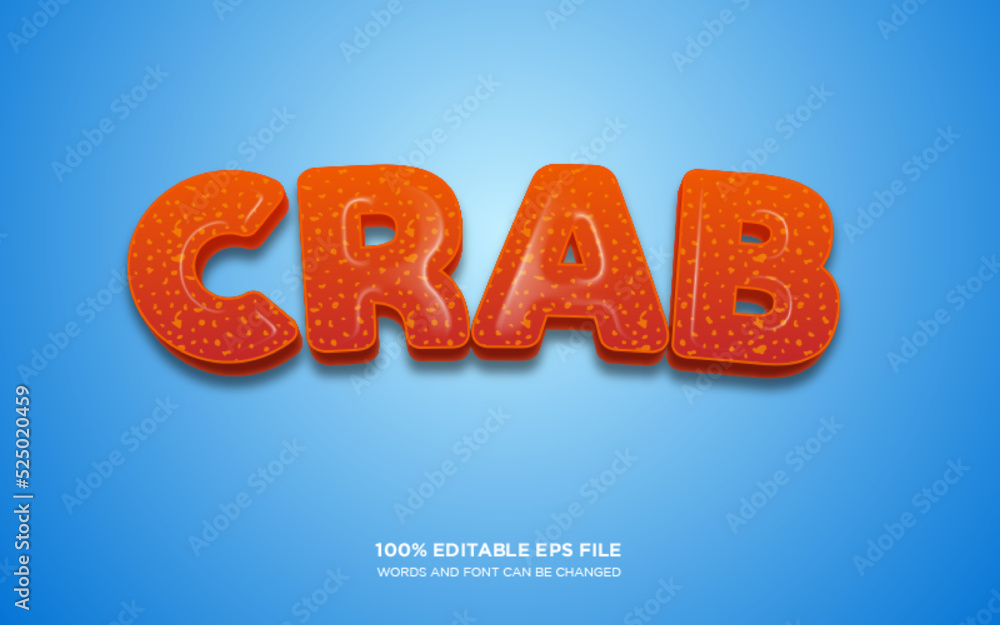 Poster crab editable text style effect