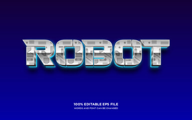 Robot 3d editable text style effect	

