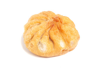 Indian Traditional Kachori isolated on white background.