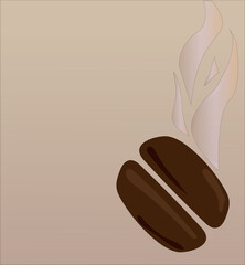 fragrant coffee bean in vector style