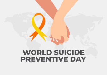 World suicide preventive day background banner poster on september 10 th. - obrazy, fototapety, plakaty