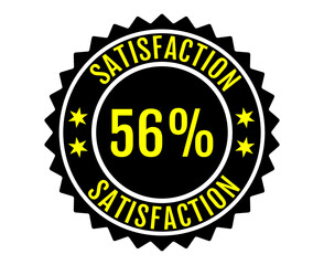 56% Satisfaction Sign Vector transparent background
