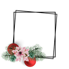 Obraz premium Watercolor christmas poinsettia composition, perfect to use on the web or in print