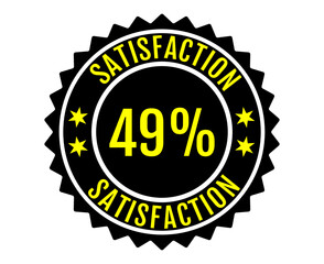 49% Satisfaction Sign Vector transparent background