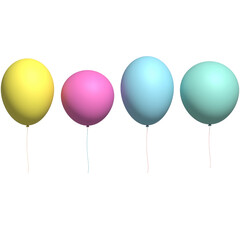 Set of vector balloons with 3D effect.