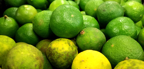 Close-up View of Raw Lime