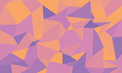 Polygon background in orange and purple color tone. For Halloween background. 