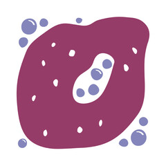 Clip art set of abstract shapes, colorful simple silhouettes, .smooth lines